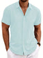 Men's Full Size Collared Neck Short Sleeve Shirt Plus Size nicholesgifts