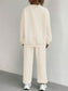 Texture Round Neck Top and Pants Set nicholesgifts