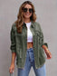 Distressed Drop Shoulder Denim Jacket nicholesgifts
