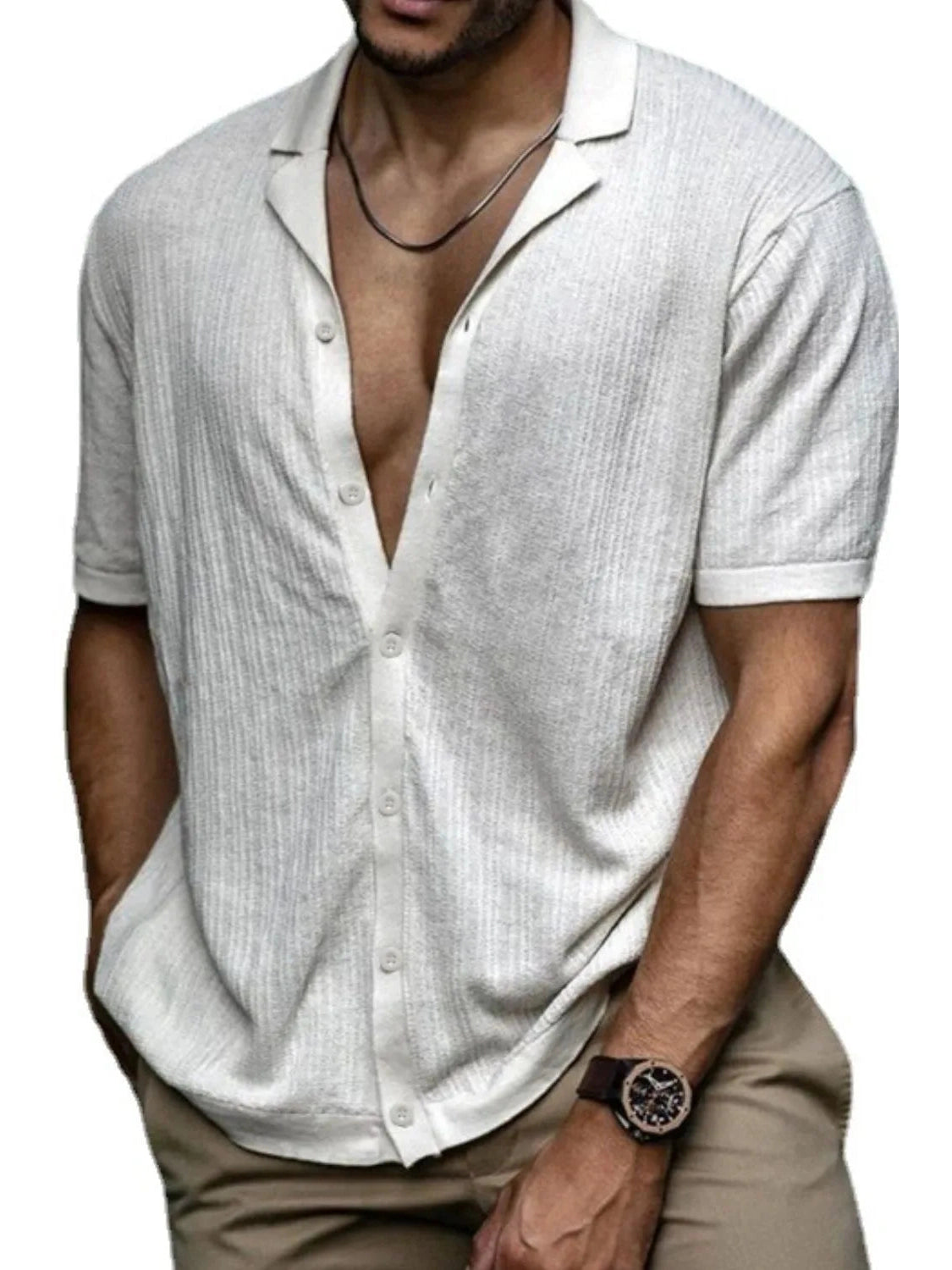 Men's Plus Size Button Up Short Sleeve Shirt NicholesGifts
