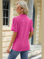Women Eyelet Johnny Collar Puff Sleeve Blouse nicholesgifts