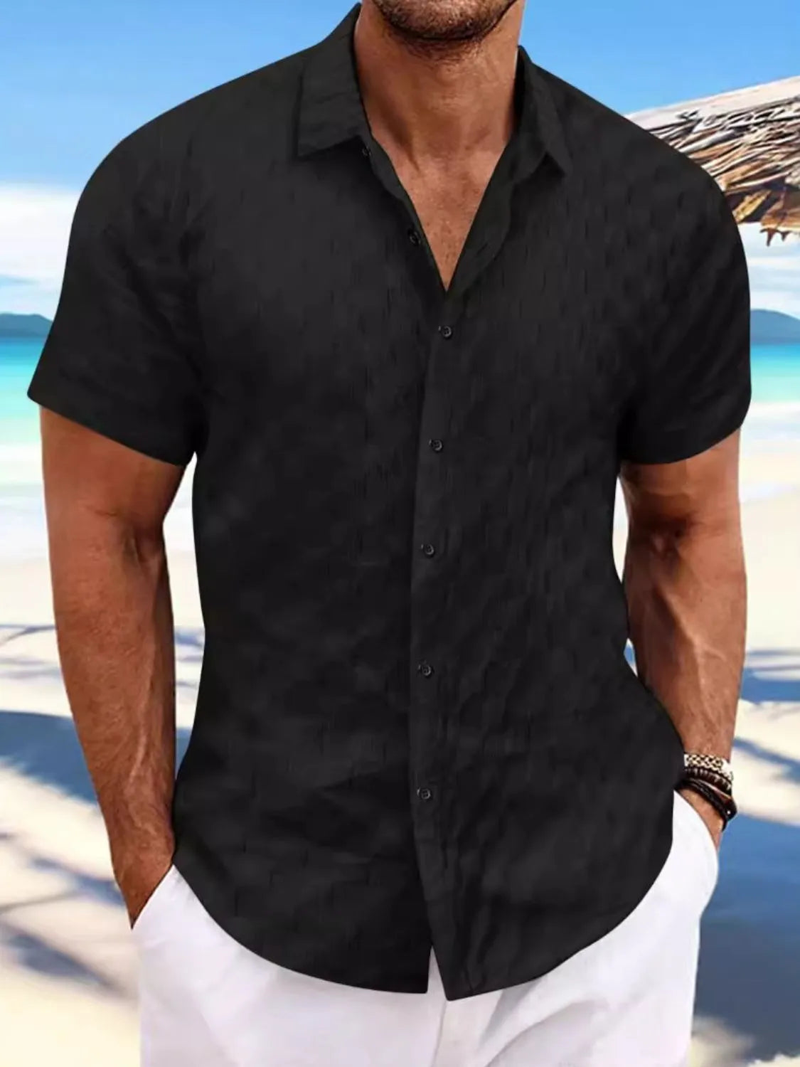 Men's Full Size Button Up Short Sleeve Shirt Plus Size NicholesGifts