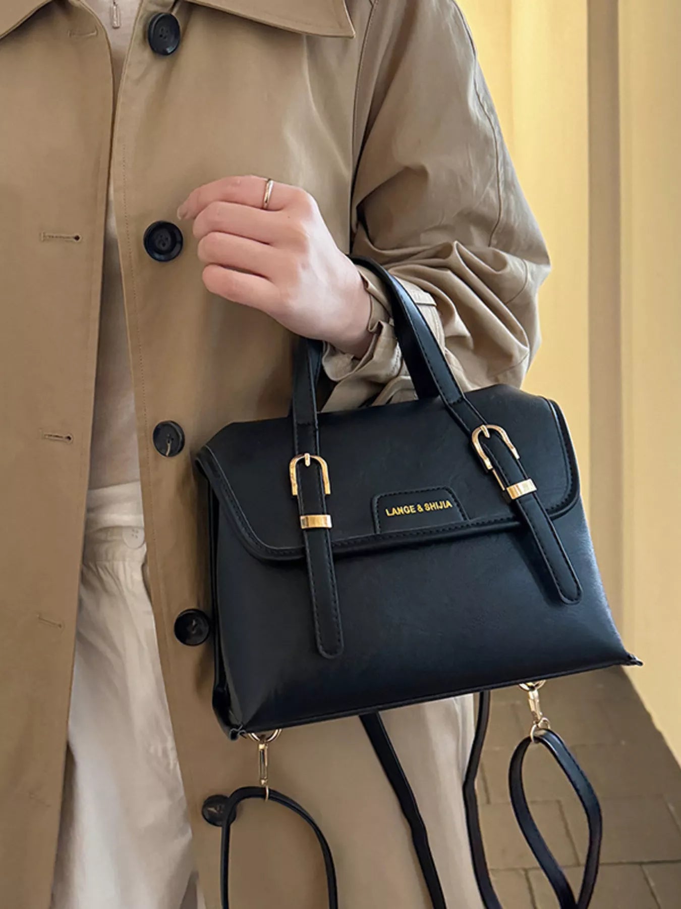 Leather Flap Backpack Bag nicholesgifts