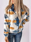 Geometric Snap Button Long Sleeve Jacket nicholesgifts