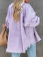Button Down Raw Hem Denim Jacket nicholesgifts