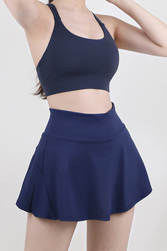 Women High Waist Pleated Active Skirt