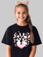 Girls Pugs and Hearts Short Sleeve T-Shirt nicholesgifts