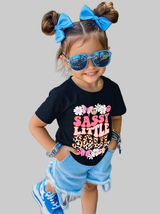 Toddler Girls Sassy Little Soul Short Sleeve T-Shirt nicholesgifts