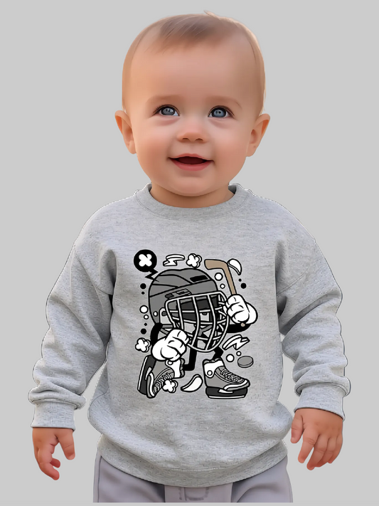 Toddler Boys Hockey Crewneck Long Sleeve Sweatshirt