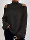 Women Cold Shoulder Turtleneck Sweater nicholesgifts