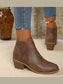 Point Toe Block Heels Boots nicholesgifts