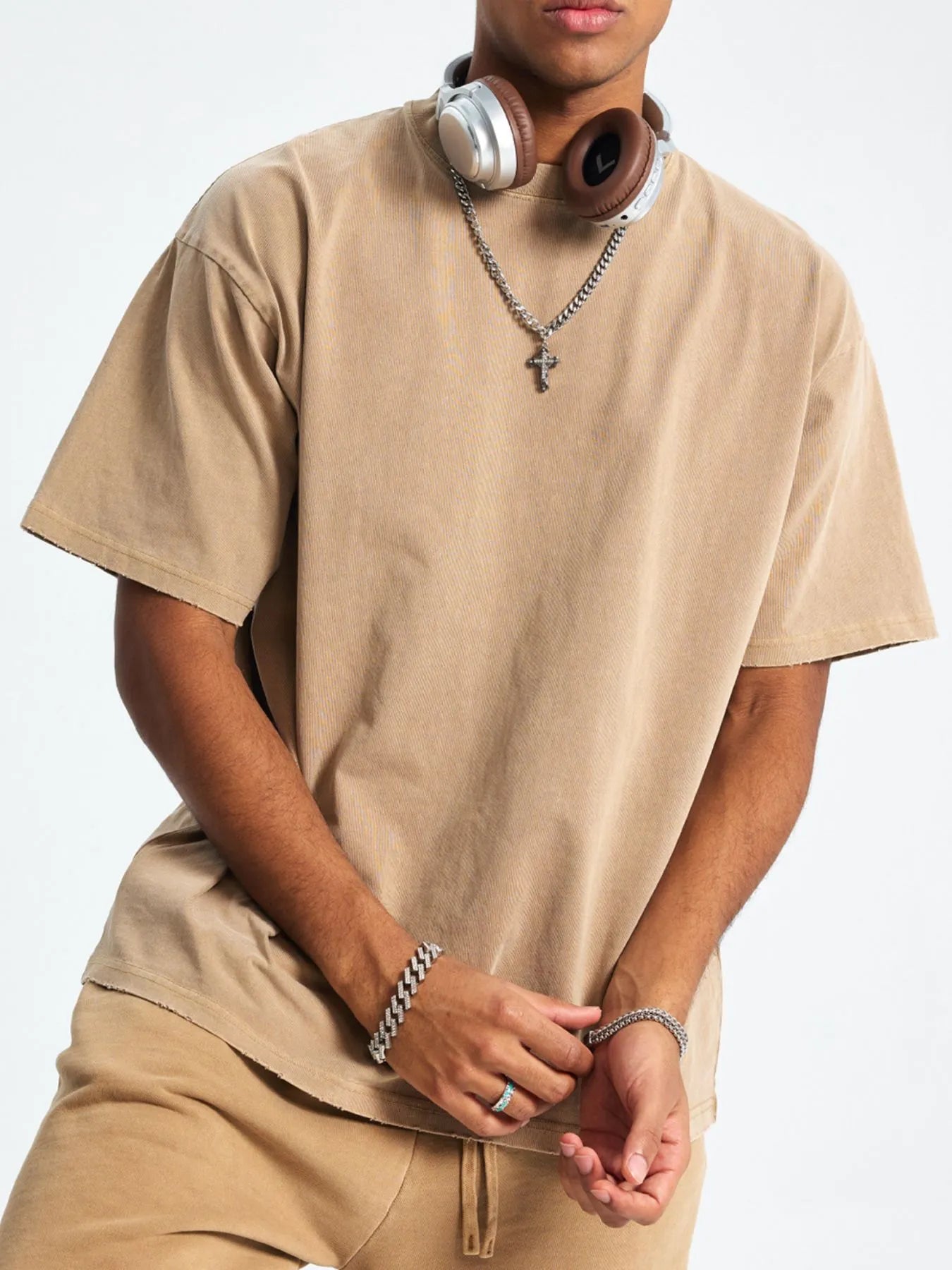 Men's Casual Oversized Cotton T-Shirt NicholesGifts