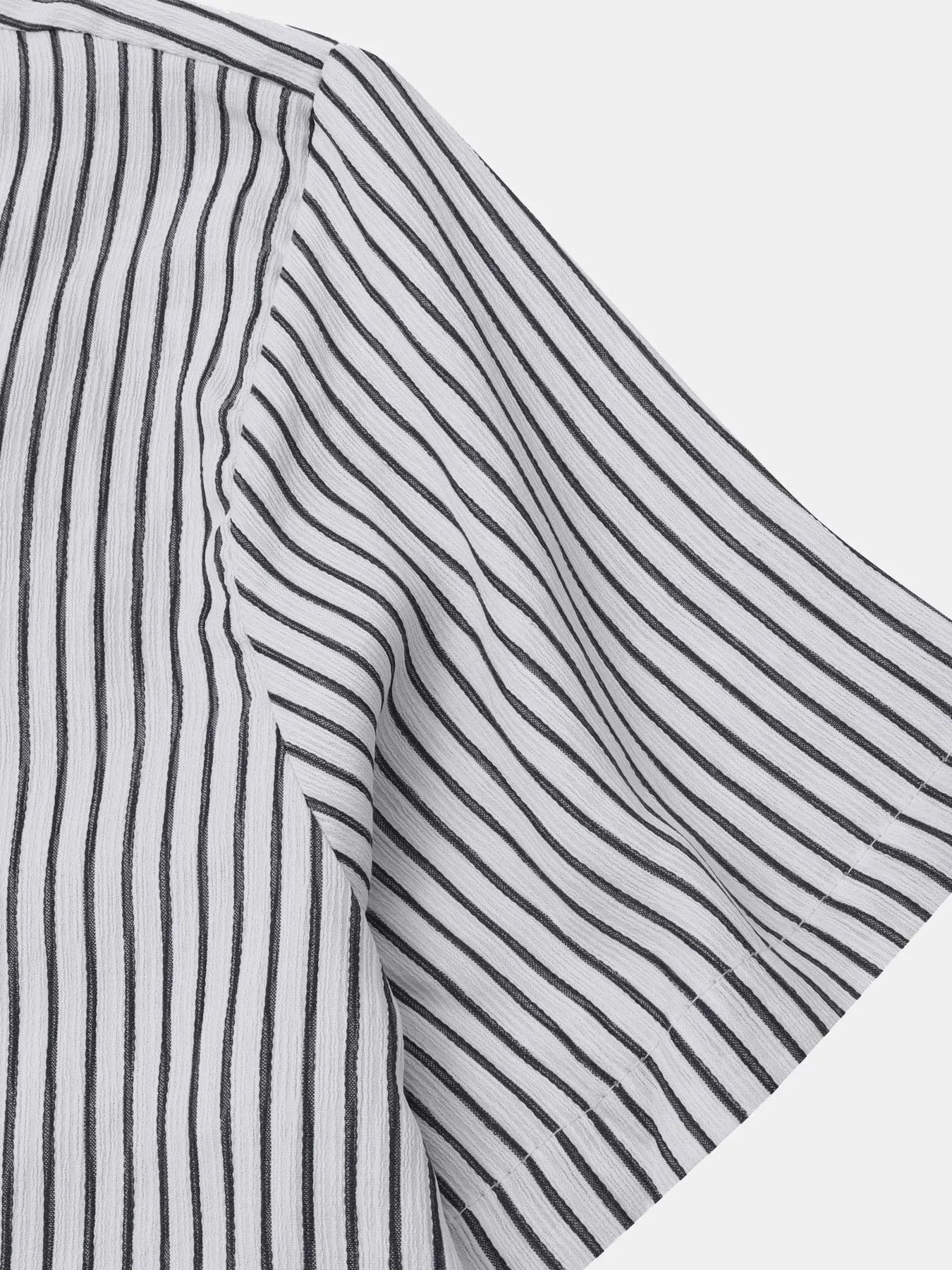 Men's Plus Size Striped Short Sleeve Button-Down Shirt NicholesGifts