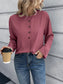 Ivy Lane Half Button Long Sleeve Blouse nicholesgifts