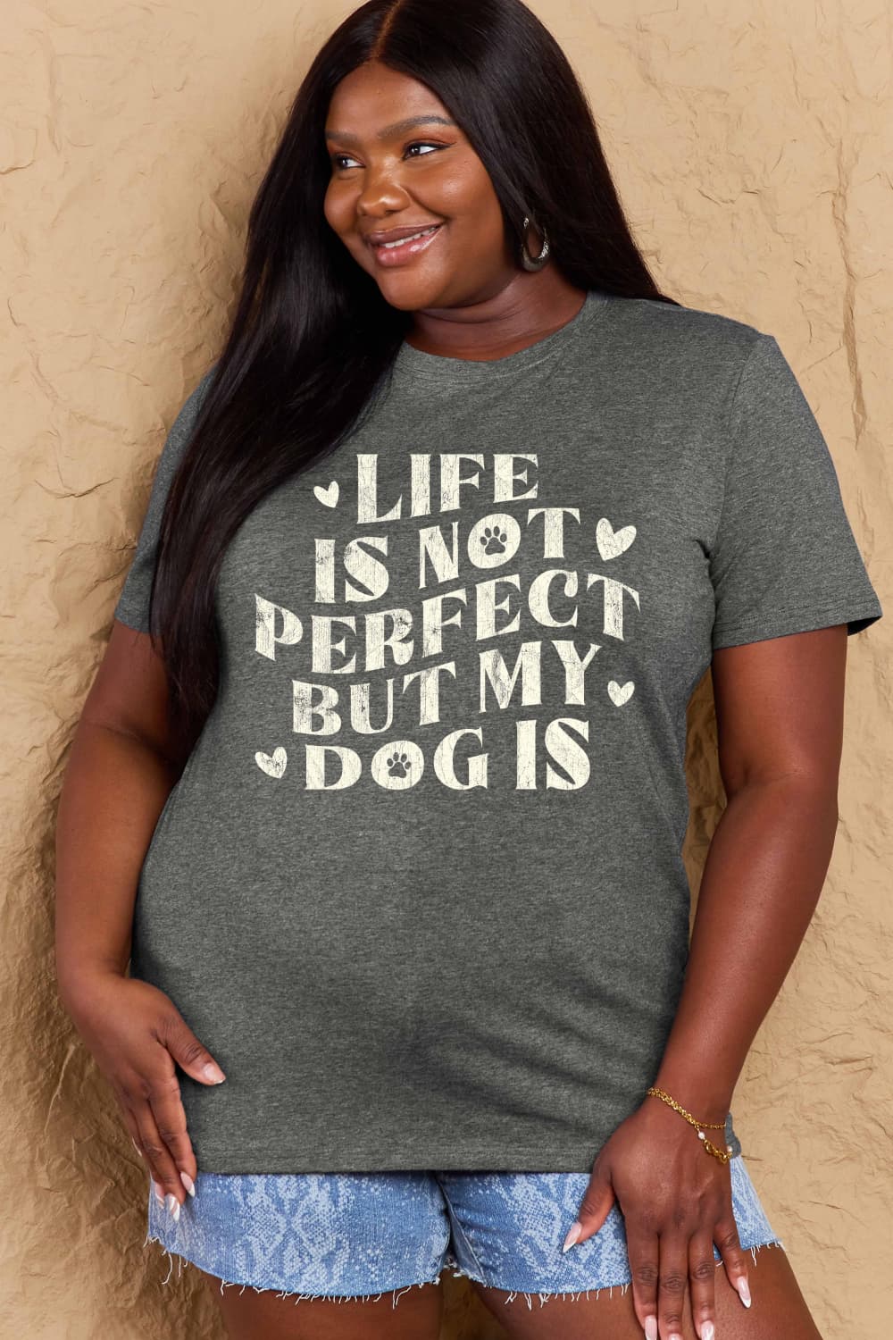 Simply Love Full Size Dog Slogan Graphic Cotton T-Shirt nicholesgifts