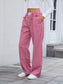 Women Plaid Wide Leg Casual Pants nicholesgifts