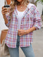 Plaid Long Sleeve Hooded Jacket nicholesgifts