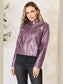 Mock Neck Zip Up Jacket nicholesgifts