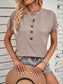 Half Button Short Sleeve Top nicholesgifts