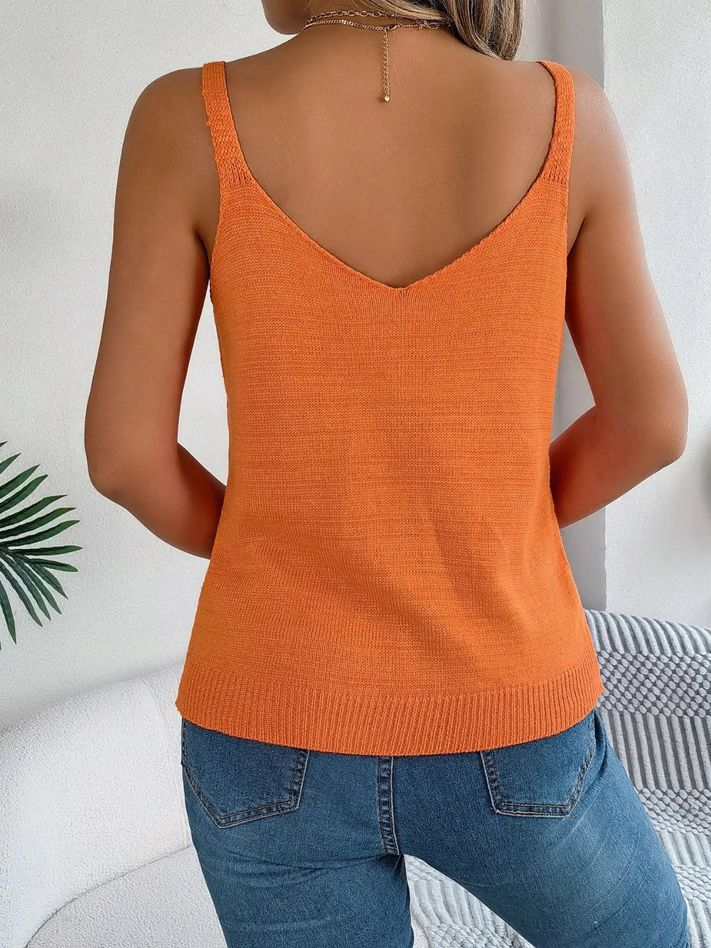 Openwork Scoop Neck Knit Vest nicholesgifts