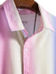 Men's Plus Size Gradient Short Sleeve Button-Down Shirt nicholesgifts