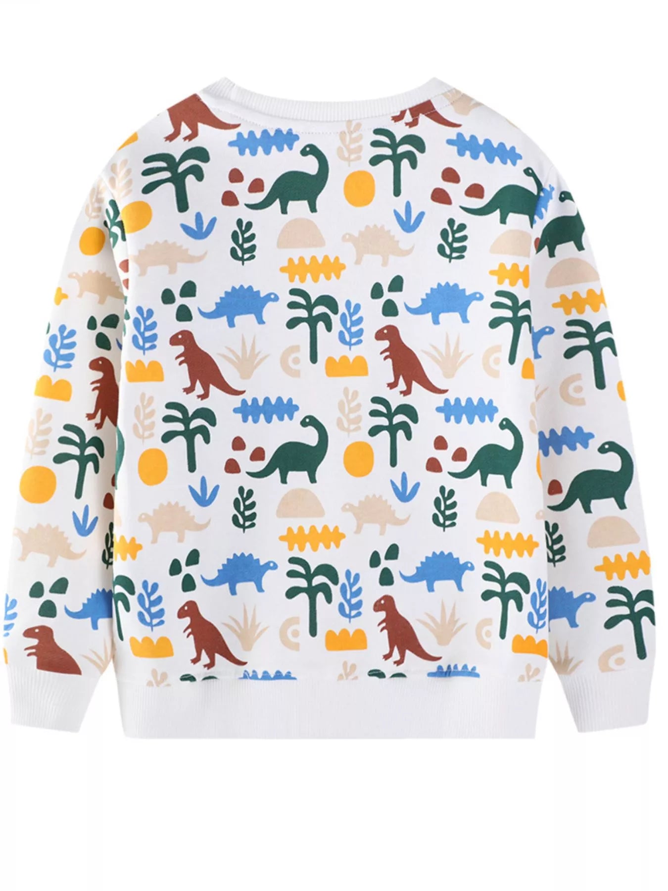 Children's Dinosaur Print Crew Neck Sweatshirt Trendsi