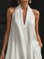 Halter Neck Maxi Dress with Pockets nicholesgifts