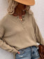 Women Button Detail Long Sleeve Knit Top nicholesgifts