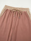 Color Block Long Sleeve Crop Top Drawstring Pant Set nicholesgifts