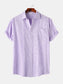 Men's Casual Short Sleeve Button Down Shirt nicholesgifts