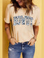 Round Neck Short Sleeve HOWDY Graphic Tee nicholesgifts
