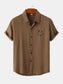 Men's Plus Size Casual Short Sleeve Button Down Shirt nicholesgifts