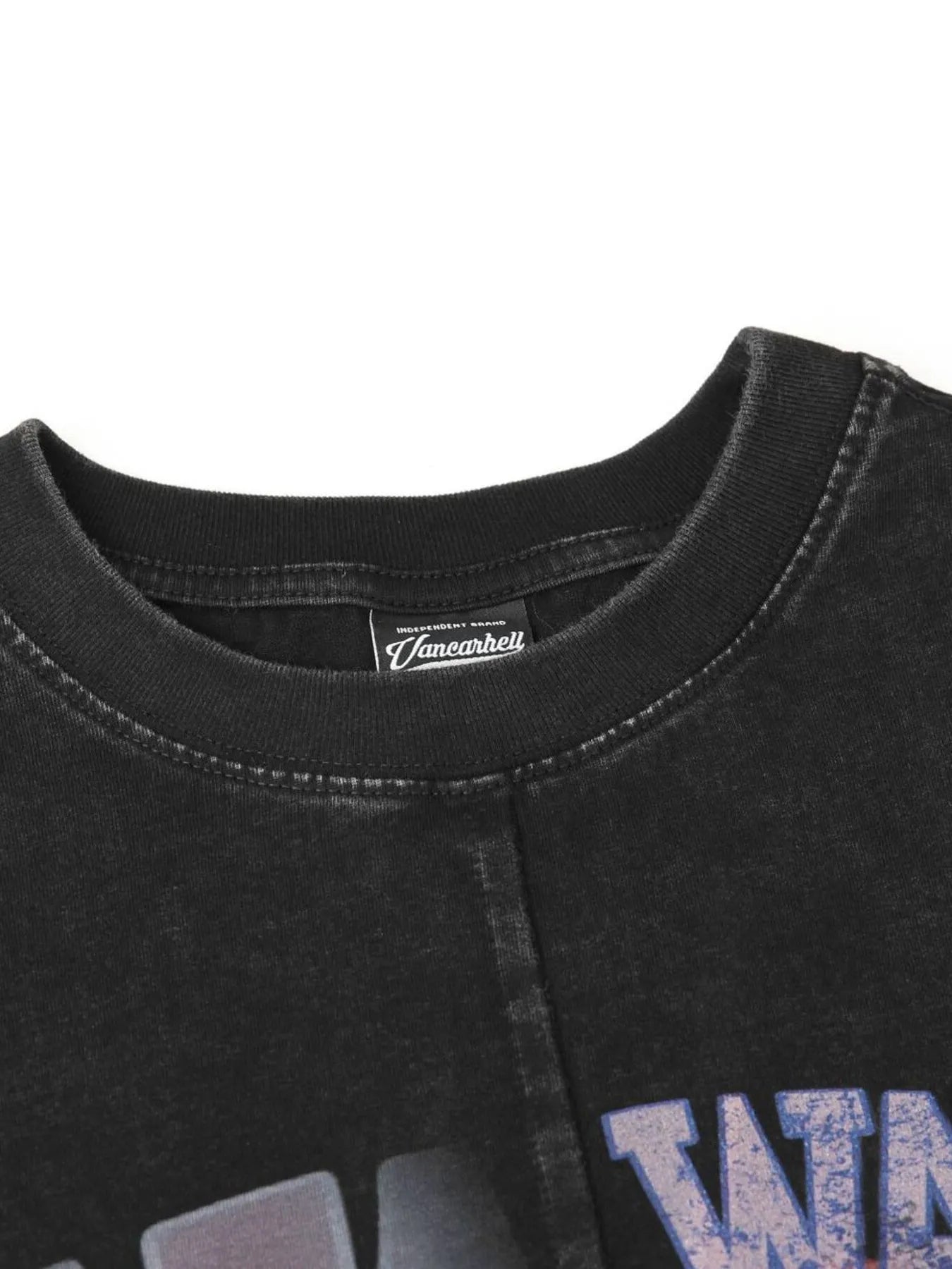 Men's Vintage Washed Letter Graphic T-Shirt NicholesGifts