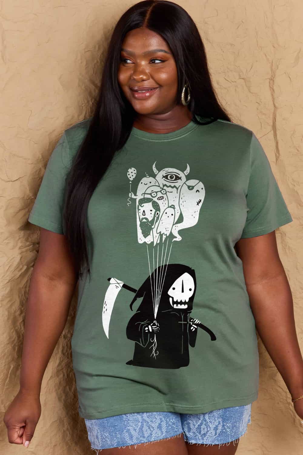 Simply Love Full Size Death Graphic T-Shirt NicholesGifts