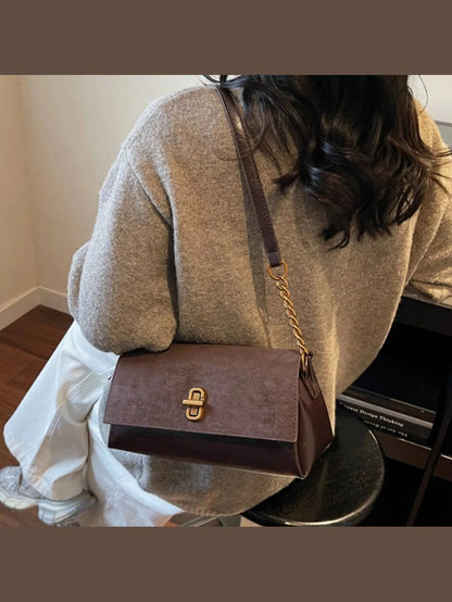 Chain Strap Flap Shoulder Bag nicholesgifts