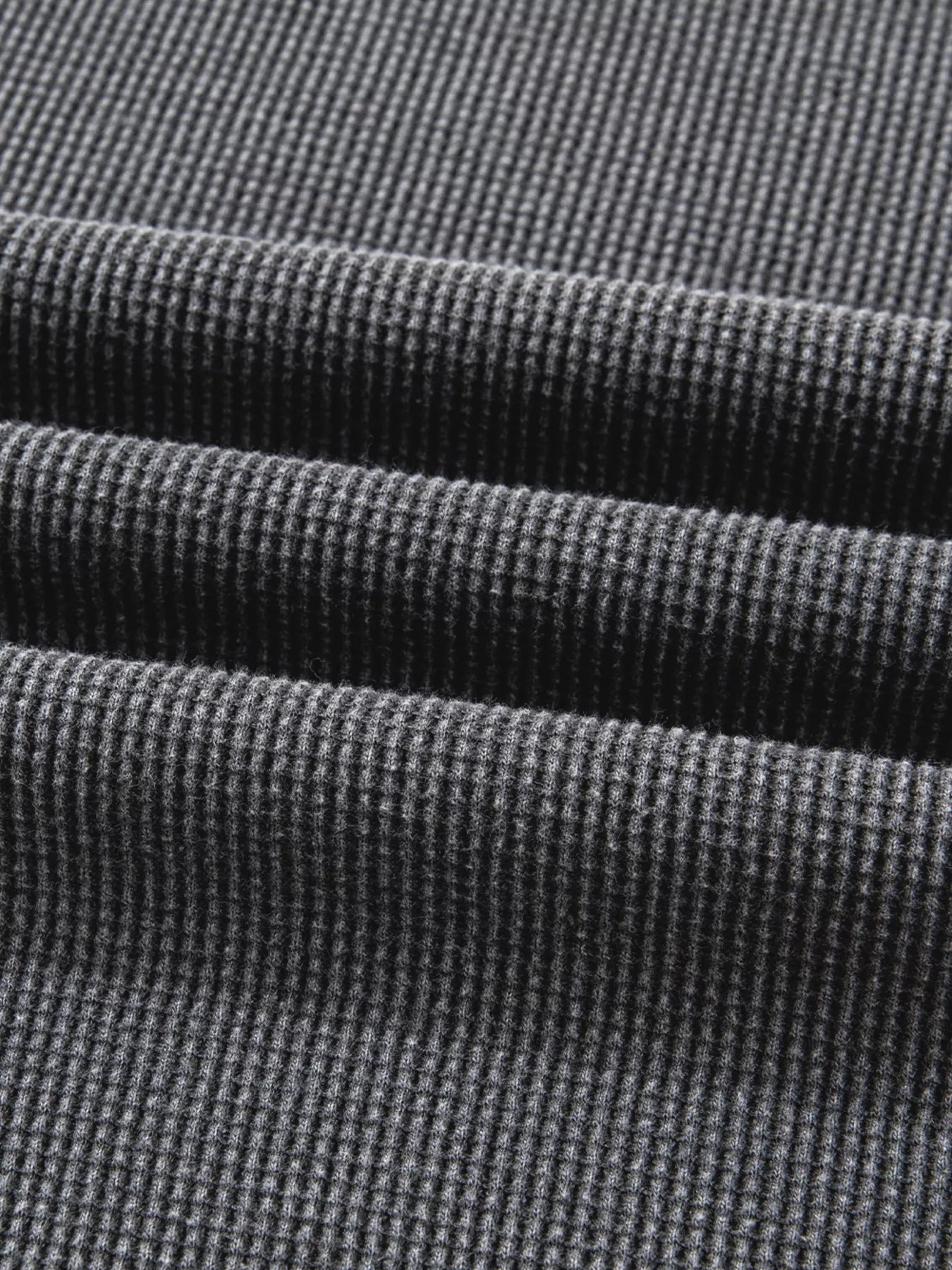 Waffle Knit Patchwork Long Sleeve Loose Sweatshirt Trendsi