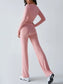 Round Neck Long Sleeve Top and Pants Set nicholesgifts
