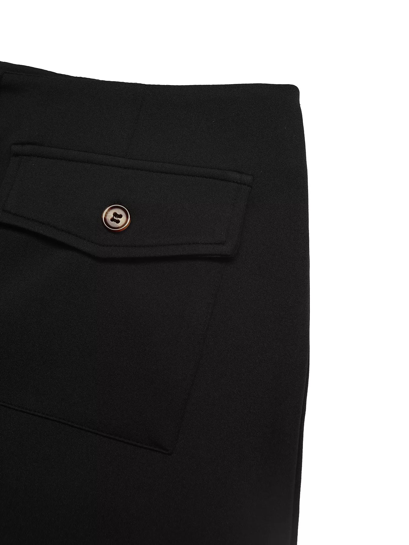 Women Button-Front Pocketed Midi Skirt nicholesgifts
