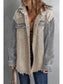 Women Snap Front Hooded Corduroy Shacket nicholesgifts