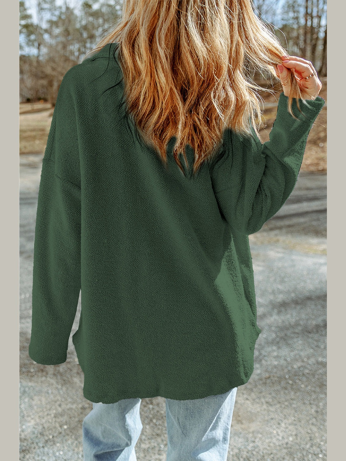 Button Down Long Sleeve Jacket nicholesgifts
