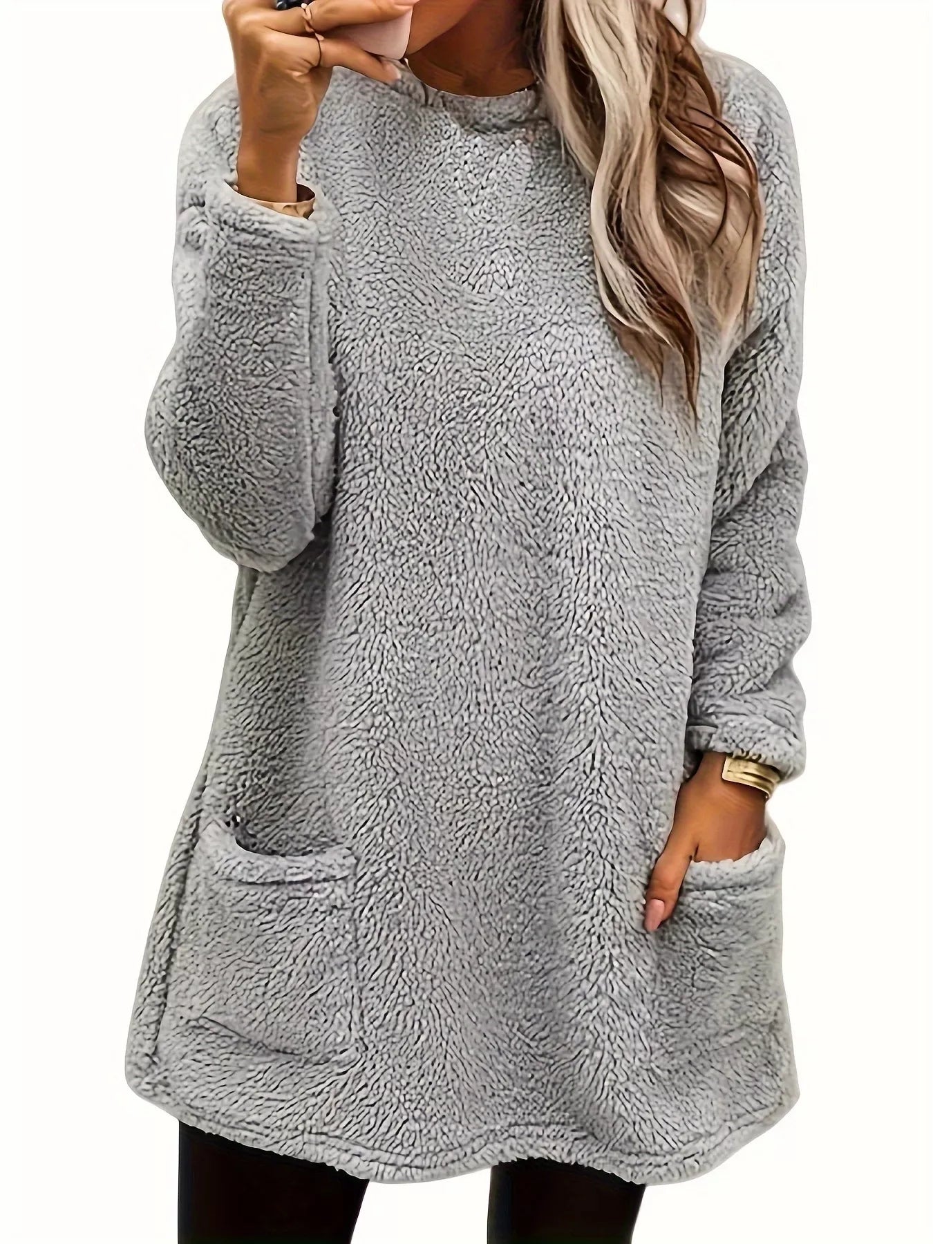 Fleece Long Sleeve Sweatshirt nicholesgifts