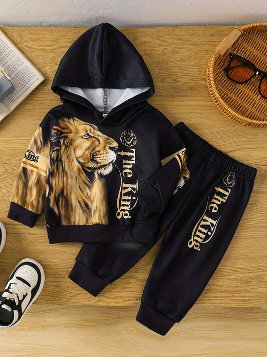 Children's Lion King Print Hoodie and Pants Set NicholesGifts