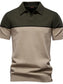 Men's Color Block Short Sleeve Knit Polo Shirt nicholesgifts