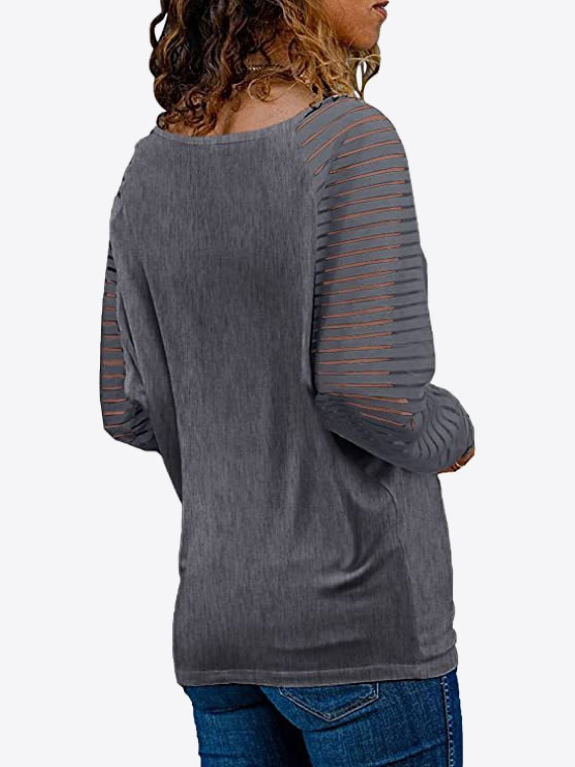 V-Neck Long Raglan Sleeve Top nicholesgifts
