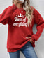 Women Queen Of Everything Round Neck Sweatshirt nicholesgifts