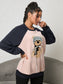 Women Bear Graphic Raglan Sleeve Sweatshirt nicholesgifts