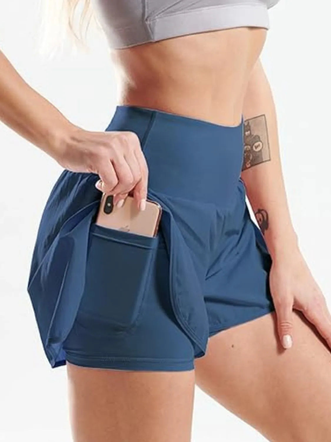 Pocketed High Waist Active Shorts Trendsi