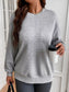 Textured Round Neck Sweatshirt nicholesgifts