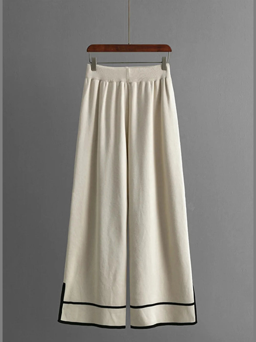 High-Low Round Neck Top and Pants Sweater Set nicholesgifts