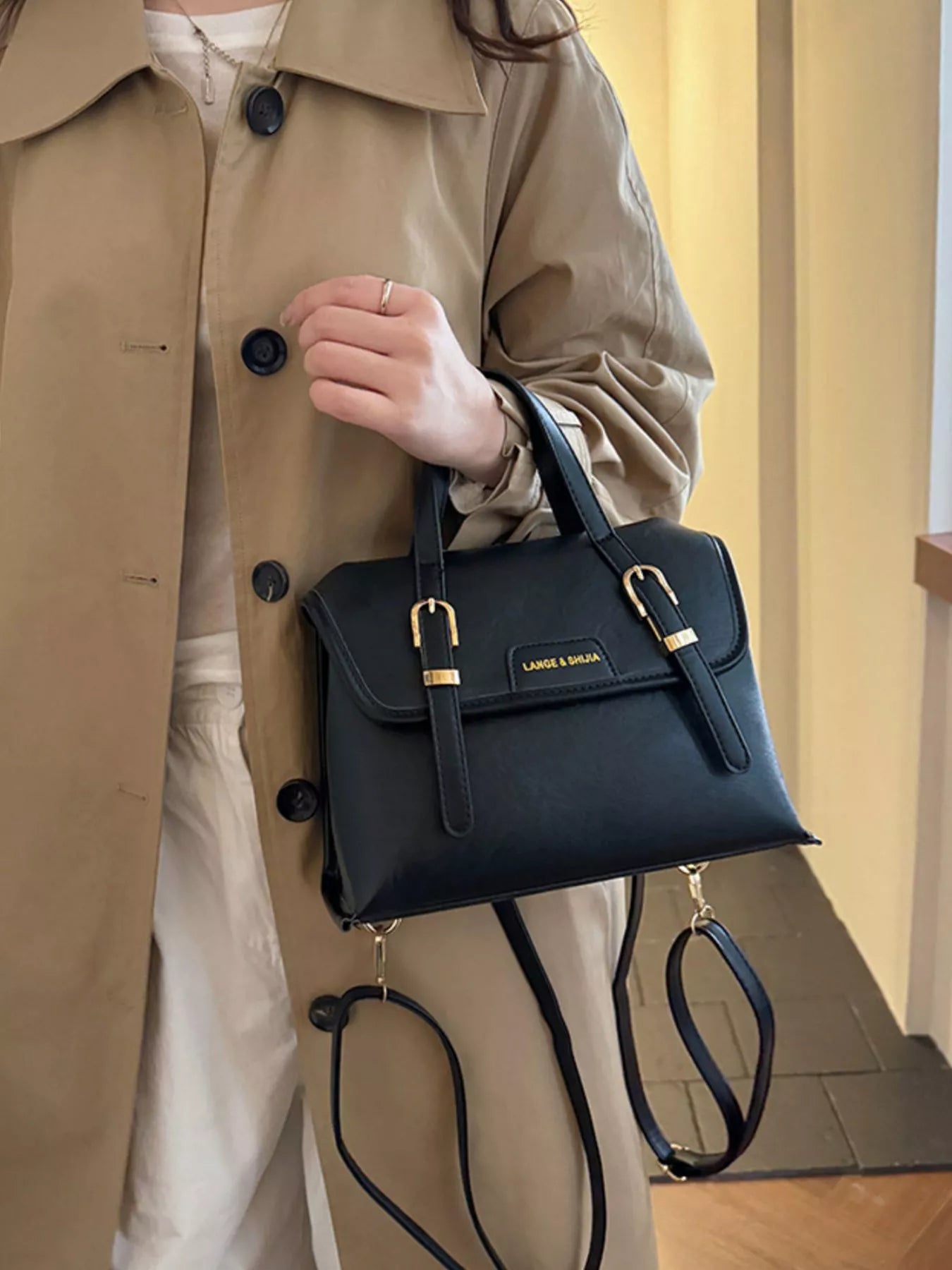 Leather Flap Backpack Bag nicholesgifts